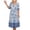 Sky Blue, variant on LOVZFMLL Women's Fashion Casual Spring Summer Short Sleeve Floral Printing V-Neck Ankle Dress Pink S