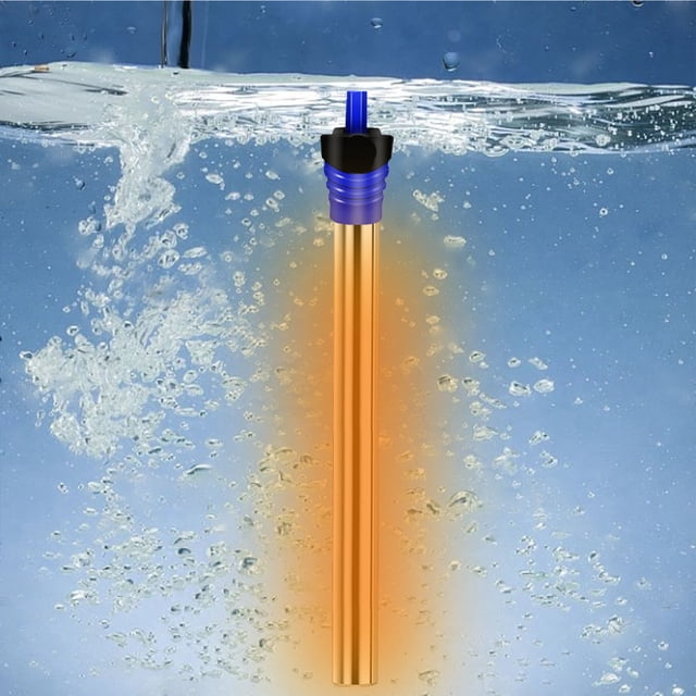 FHBVT Stainless Steel Fish Tank Heating Rod Adjustable Temperature Aquarium Heater Explosionproof Submersible Heater Home Aquarium Tank Maintenance Accessories Water Life Care for Fish Tank