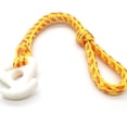 thumbnail image 3 of High-Strength Polyethylene Double-Braided Tow Rope Connector for Water Sports - 55cm Length, Yellow & Black Design - 25mm Diameter Hole, 6000lb Breaking Strength - Ideal for Tubing, Skiing, Towables, 3 of 5