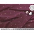 thumbnail image 3 of Soimoi Purple Rayon Fabric Leaves & Dots Decor Fabric Printed BTY 56 Inch Wide, 3 of 3