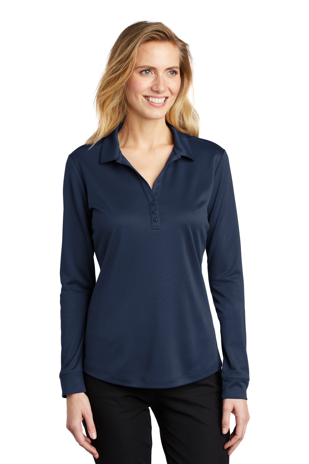Port Authority Women's Silk Touch Performance Long Sleeve Polo - L540LS