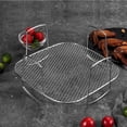 thumbnail image 4 of Lksixu Stainless Steel Frying Pan, Baking Rack, Steaming Rack, Vegetable Dehydration Rack, Barbecue Net Accessories, Bread Rack Kitchen Gadgets, 4 of 7
