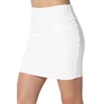 thumbnail image 1 of Jupe Tube Double Couche Taille Haute en Coton Extensible Basique pour Femmes, 1 of 7