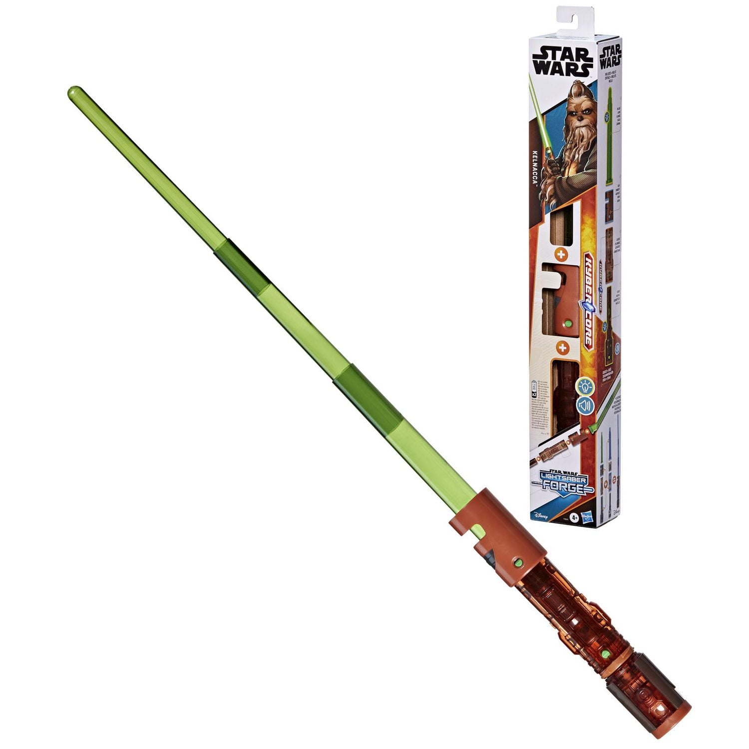 Star Wars Lightsaber Forge Kyber Core Kelnacca, Sabre laser électronique vert personnalisable