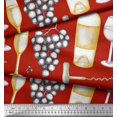 thumbnail image 3 of Soimoi Poly Georgette Fabric Grapes,Wine Glass & Bottle Decor Fabric Printed Yard 42 Inch Wide, 3 of 3