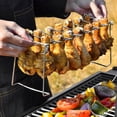 thumbnail image 3 of Poêles en Acier Inoxydable pour la Cuisson Support de Grille pour Ailes et Jambes de Poulet en Acier Inoxydable pour Fête Bbq, 3 of 9