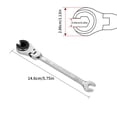 thumbnail image 2 of Metric Open Head Ratcheting Wrench , Metric Spanner With 72 Teeth, Vanadium Steel Tubing Ratchet, 2 of 2