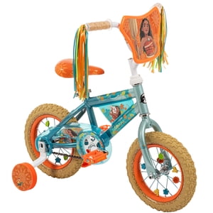 Huffy 12-inch Vélo Disney Moana pour filles avec roues d'entraînement, Orange