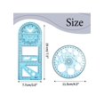 thumbnail image 2 of FYY 2 Pcs Multifunctional Geometric Ruler, Geometric Drawing Template Measuring Tool Plastic Mathematics Drawing Ruler, Draft Rulers for Student Schoo, 2 of 5