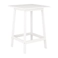 thumbnail image 3 of CorLiving Miramar Solid Wood Square Outdoor Slat Topped Pub Table, White, 3 of 7