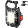 thumbnail image 4 of AMERTEER Mini LED Flashlight 700 Lumens Magnetic COB Flashlights 500mAh USB Rechargeable Bright Work Light Portable Keychain Flashlight with 7 Light Modes Folding Bracket Bottle Opener, 4 of 11