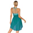 thumbnail image 2 of Aislor Robe de Danse Lyrique Sans Manches à Blocs de Couleur Jupe en Chiffon Justaucorps Robe de Danse Contemporaine Verte S, 2 of 7