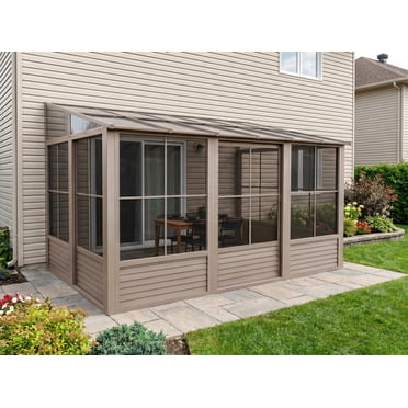 Gazebo Penguin Florence 10 pi x 12 pi Toit en Polycarbonate Solarium Mural - Sable