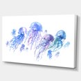 thumbnail image 2 of Blue Purple Jellyfish Group - Abstract Canvas Art Print, 2 of 3