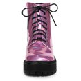 thumbnail image 3 of Unique Bargains Bottines de Combat à Lacets à Plateforme à Bout Rond pour Femmes, 3 of 6