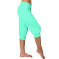 thumbnail image 2 of Timegard Womens Sweatpants Capri Pants Cinch Bottom Solid Color Cropped Joggers Workout Pants with Pockets, 2 of 6