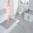 thumbnail image 2 of Bigersell Absorbent Rug Clearance Water Absorption Soft and Comfortable Easy to Dry Machine Wash Bathroom Mat Solid Pattern Gray, 2 of 8