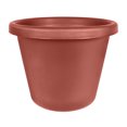 thumbnail image 1 of HC Companies 24-Inch Indoor Outdoor Plastic Round Classic Pot, Clay, 1 of 7
