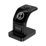 Digital Clock with Wireless Charger Wireless Charger Station,Multifunctional Wireless Charger Stand,Led Alarm Clock/Mobile Phone/Watch/Headset Charger,Compatible with Most Smart Phone