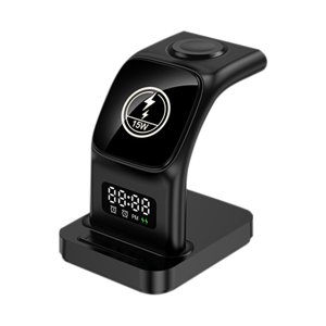 Birdeem Wireless Charger Station,Multifunctional Wireless Charger Stand,Led Alarm Clock/Mobile Phone/Watch/Headset Charger, Most Smart Phone