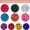 thumbnail image 4 of CHUANK 100pcs 10 Color Crackle Glass Beads 10mm Handcrafted Lampwork Round Crystal Beads Bulk, 4 of 9