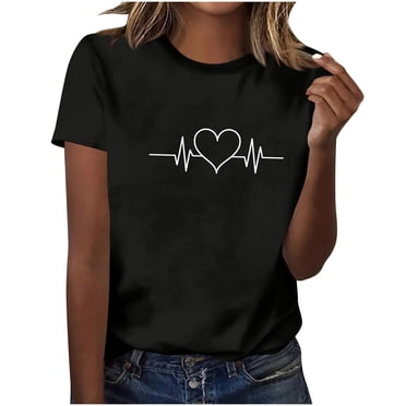 Yhmxh T-shirts for Women Fashion Women's Short Sleeve Casual Leopard Printed Loose T-shirt Tops Summer Tops for Women Short Sleeve Summer Shirts Undershirts Women's T-shirts