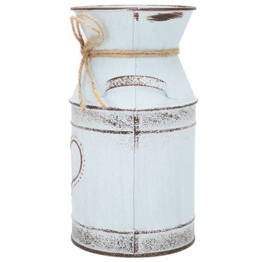 Vase en Métal, Design Vintage en Forme de Cœur et Corde pour Décoration de Bureau et d'Affaires pour Intérieur Extérieur Maison
