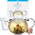 thumbnail image 1 of GROSCHE MONACO 42 oz Glass Tea pot with glass tea Infuser 1250 ml Capacity. Heatproof borosilicate glass and all glass tea infuser for all types of loose tea tea infusion, 1 of 4