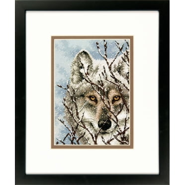 Kit de point de croix compté loup par Dimensions