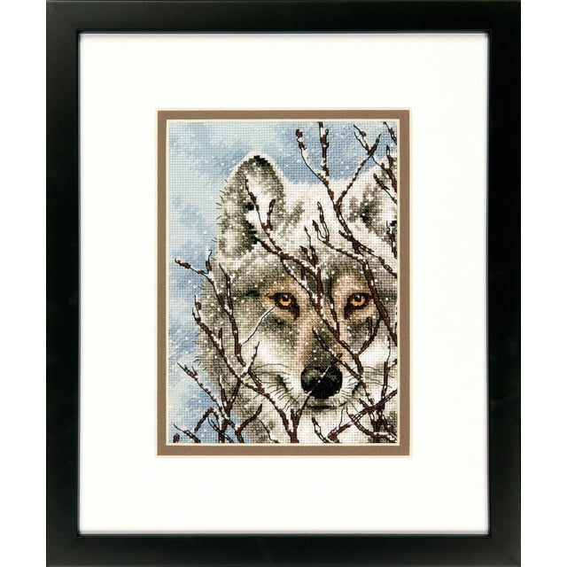 Kit de point de croix compté loup par Dimensions