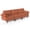 Rust Red, variant on Costway Modern Modular Fabric 3-Seat Sofa Couch Living Room Furniture w/ Metal Legs Red