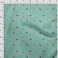 thumbnail image 4 of oneOone Silk Tabby Turquoise Blue Fabric Floral Craft Projects Decor Fabric Printed By The Yard 42 Inch Wide, 4 of 4