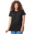 thumbnail image 1 of Just My Size T-Shirt Col Rond à Manches Courtes en Jersey de Coton pour Femmes, 2X, Noir, 1 of 1