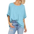 thumbnail image 2 of ORUYROP T-Shirt Surdimensionné pour Femmes Été Décontracté à Manches Courtes Tee Ample Hauts, 2 of 5