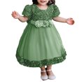 thumbnail image 2 of Robe Mi-Mollet à Manches Courtes et Col Rond, Tenue Formelle pour Enfants Incluant de Longues Robes Florales, Robes de Princesse, Robes à Fleurs pour Enfants, Robes de Mariage, Etc., 2 of 7