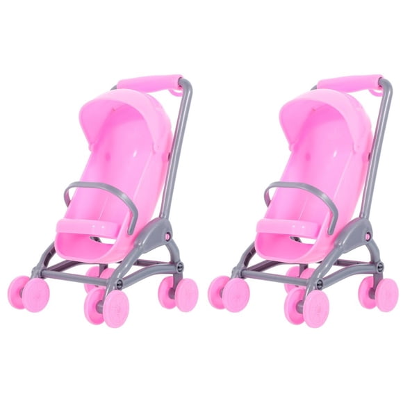 CUITING Ensemble de 2 Poussettes pour Poupée Enfant Bébé 19,00x10,90x9,80 cm