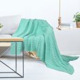 thumbnail image 4 of Unique Bargains Cotton Blanket Decorative Cable Knitted Throw Soft Knit Blankets, 4 of 10