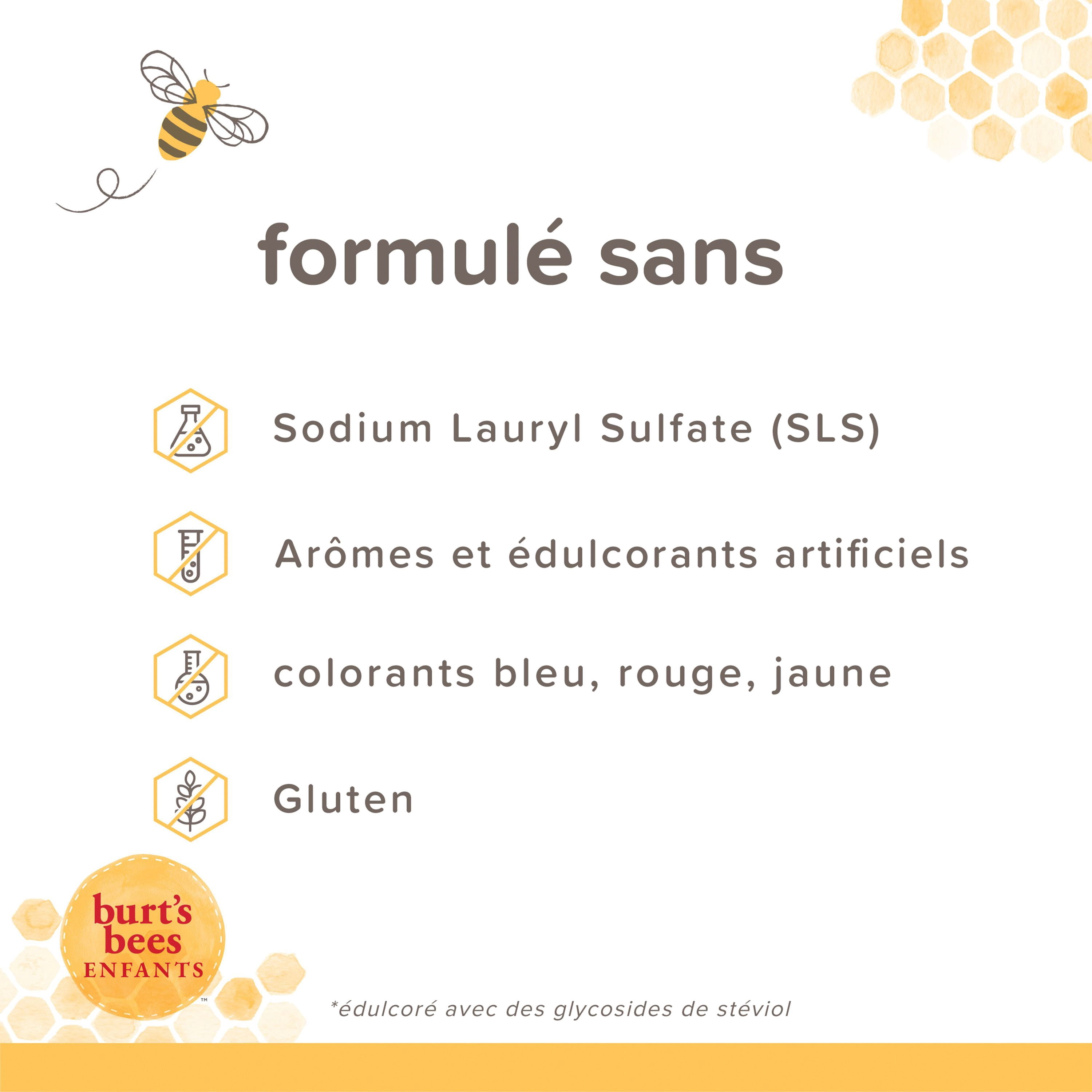 Burt's Bees Dentifrice pour Enfants, Sans Fluorure, Fusion Fruitée95ml