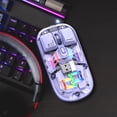 thumbnail image 1 of EGNMCR Transparent Wireless Mouse 2.4G/Bluetooth 5.0 2-mode Connection TYpe-c Rechargeable Mouse Standard Magnetic Design RGB Lighting wireless mouses, 1 of 7