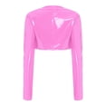 thumbnail image 4 of vastwit Womens Faux Leather Cropped Jacket Open Front Long Sleeve for Themed Parties Pink 3XL, 4 of 6