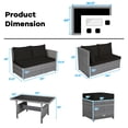 thumbnail image 2 of Patiojoy 7-Piece Wicker Patio Furniture Set Outdoor Rattan Sofa Set Conversation Couch Set Black, 2 of 10