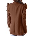 thumbnail image 3 of IROINID Veste Blazer Femme Manches Longues Couleur Unie Col Rabattu, Veste de Bureau Décontractée Cardigans Veste Longue, 3 of 5