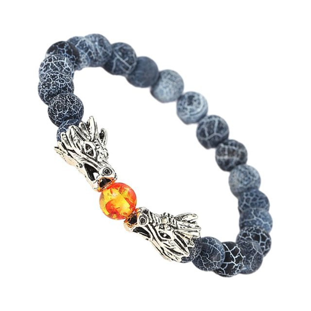 Baohd Stone Durability And Non-deformable Beads Bracelet Suitable For All Occasions Meditation Dragon B
