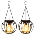 thumbnail image 2 of Retro Mesh Pendant | Outdoor Garden Courtyard Decoration Hollow | Energy Saving And Adding Atmosphere,2 Chandeliers, 2 of 7
