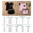 thumbnail image 2 of Baby Girls Leopard Print Clothes Set O-neck Tops with Pocket Drawstring Shorts, 2 of 9