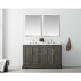 thumbnail image 1 of Vanity Art 54 Inch Double Sink Bathroom Vanity with Ceramic Sink and Engineered Marble Top, Without Mirror, 1 of 5