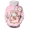 thumbnail image 2 of Hello Kitty Chandail à Capuchon pour Femmes Kawaii Chandail à Capuchon Haut de Dessin Animé Chandail pour Filles Mode Harajuku Chandail à Capuchon Graphique Chandail HOEMLIN, 2 of 7