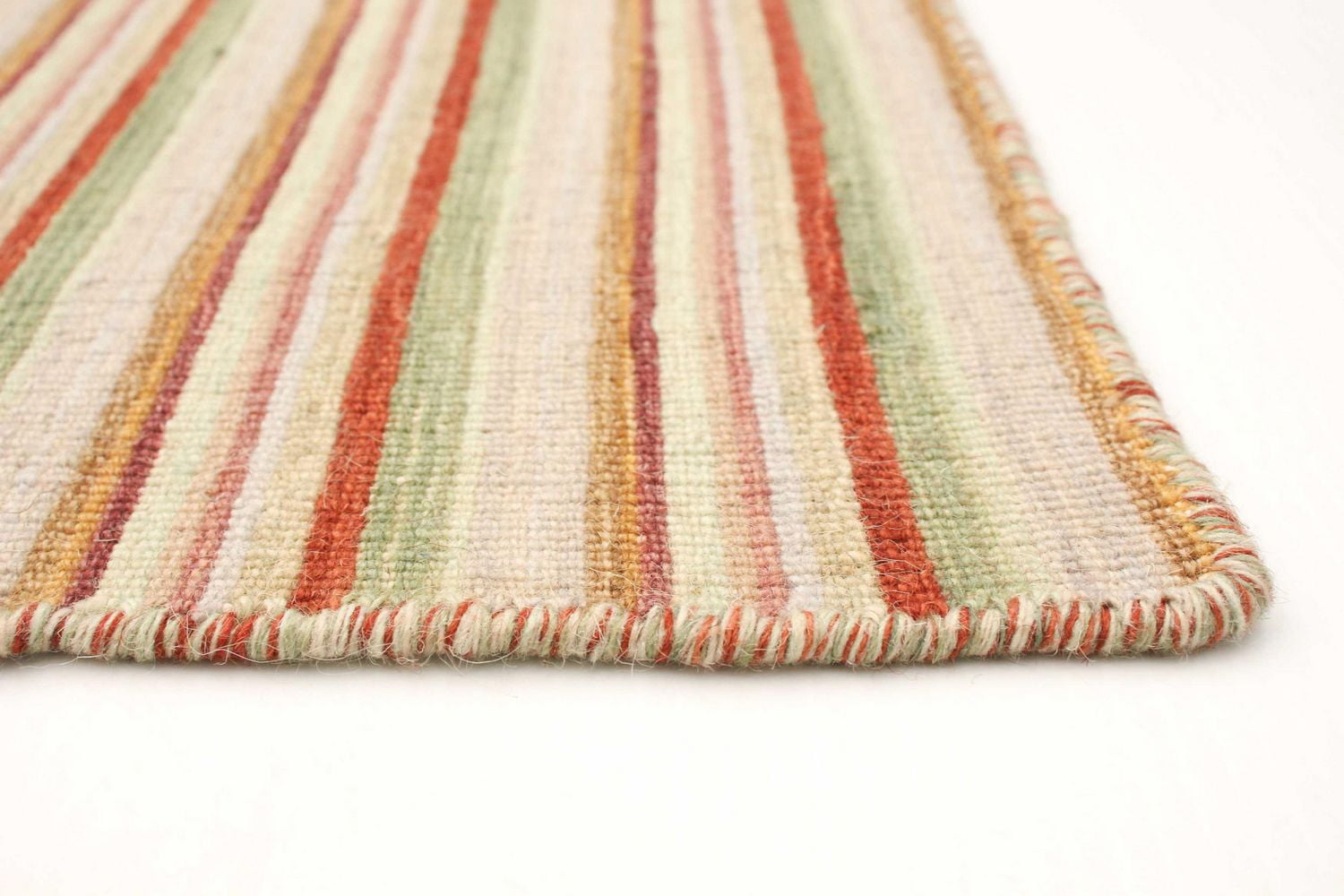 ECARPETGALLERY 5'1" x 6'11" Flat-weaves & Kilims Manhattan Hand Made Area Rug for Living Room, Dining Room and Bedroom in Ivory