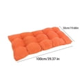 thumbnail image 3 of Linnome Coussin de Balançoire d'Extérieur Imperméable de Rechange pour Meubles de Porche et de Patio, Robuste, Résistant aux Intempéries, 19,7 X 39,4 Po, Orange, 3 of 6