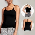 thumbnail image 4 of Hiiyo Women's Spaghetti Strap Camisole with Built-In Bra Summer Tank Top, Sizes M, 4 of 5